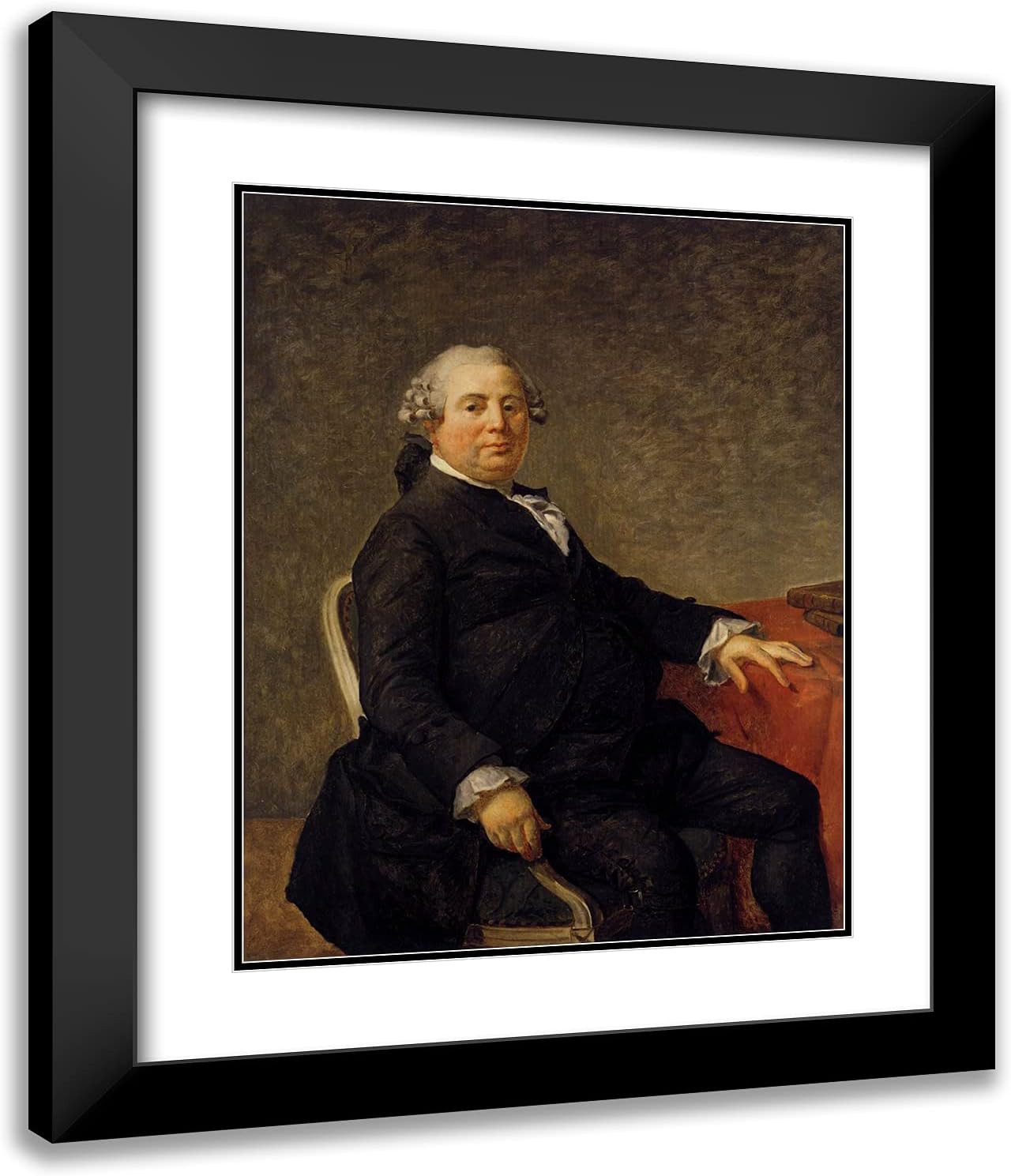 ArtDirect David, Jacques-Louis 20x24 Gold Ornate Framed Art Print with Double Matting Titled: Portrait of Philippe Laurent De Joubert