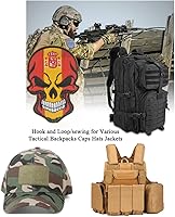 Vista 3 de 2 parches de bandera de AliPlus de España, parches de calavera bordados, tácticos, militares, moral, parche con gancho y bucle