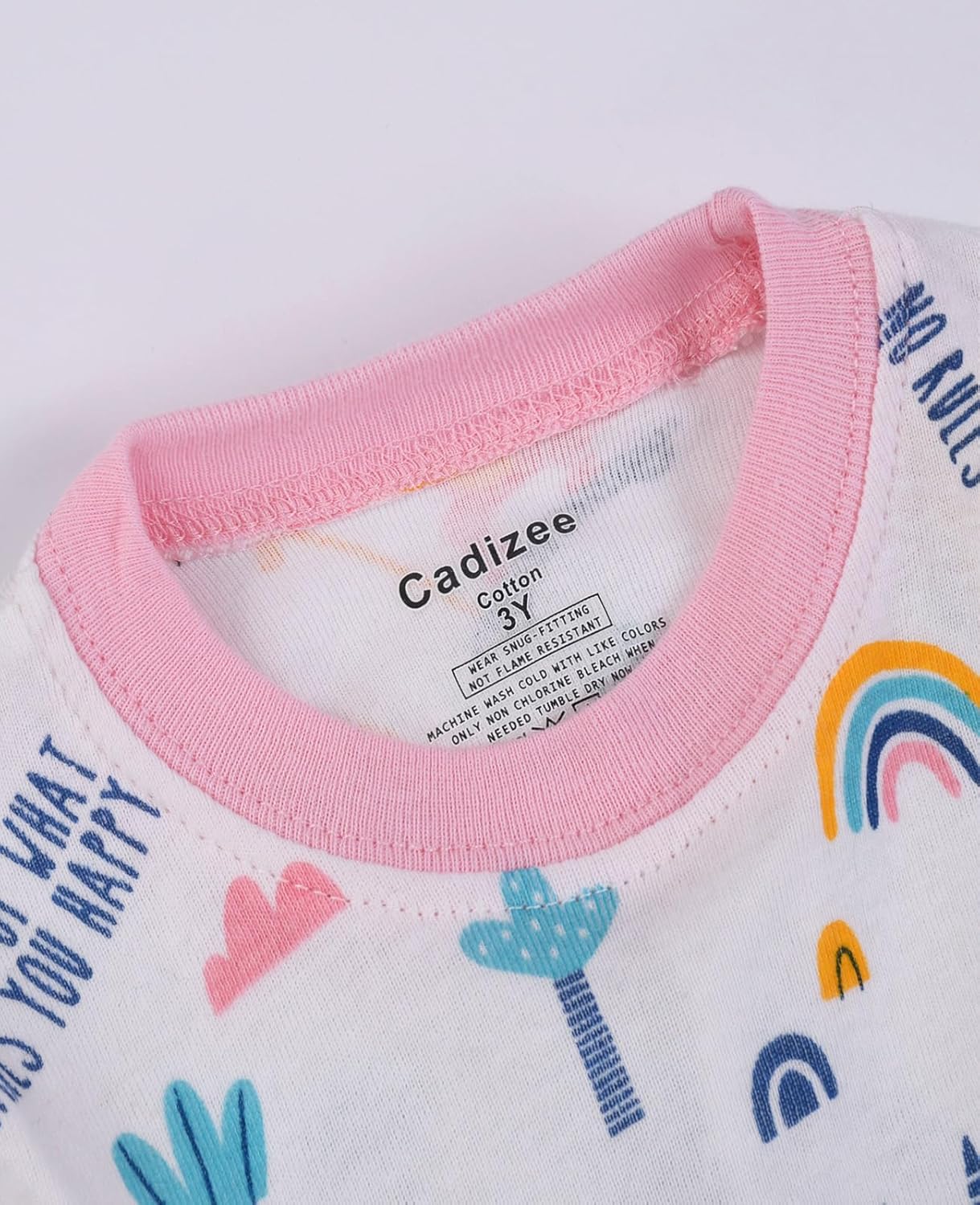 Benaive Girls Summer Pajamas 4 Pieces 100% Cotton Girls PJs Short Sets Kids Sleepwear Size 2T-12 Years - Image 4