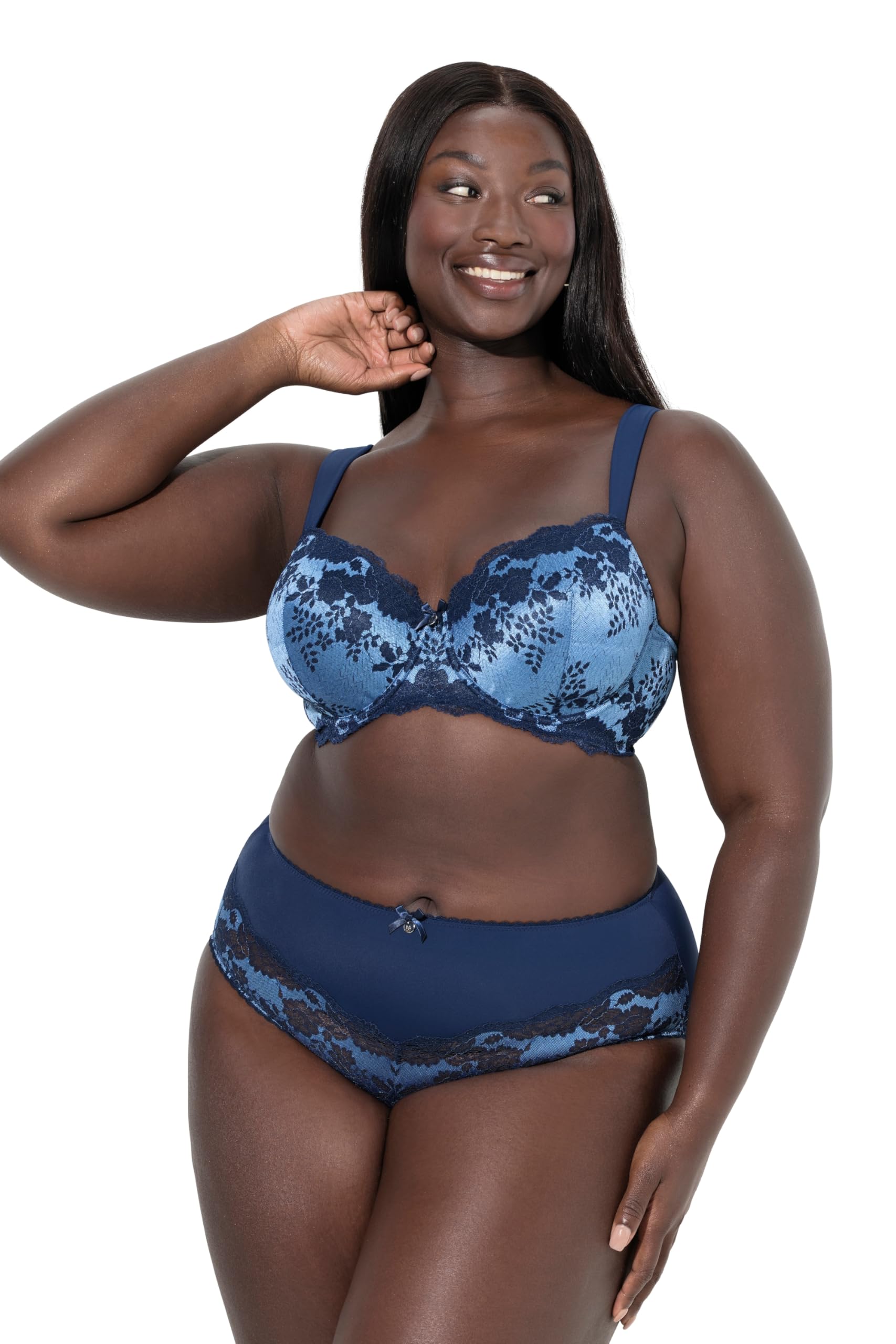 Ulla Popken Damen große Größen Übergrößen Plus Size Bügel-BH, Softcups, Spitze 843650