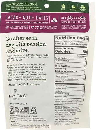 Navitas Power Snacks, Cacao Goji 227g