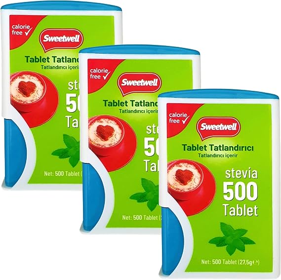 Sweetwell Stevia Tablet Sweetener 500 Tablets x 3 Zero Calories