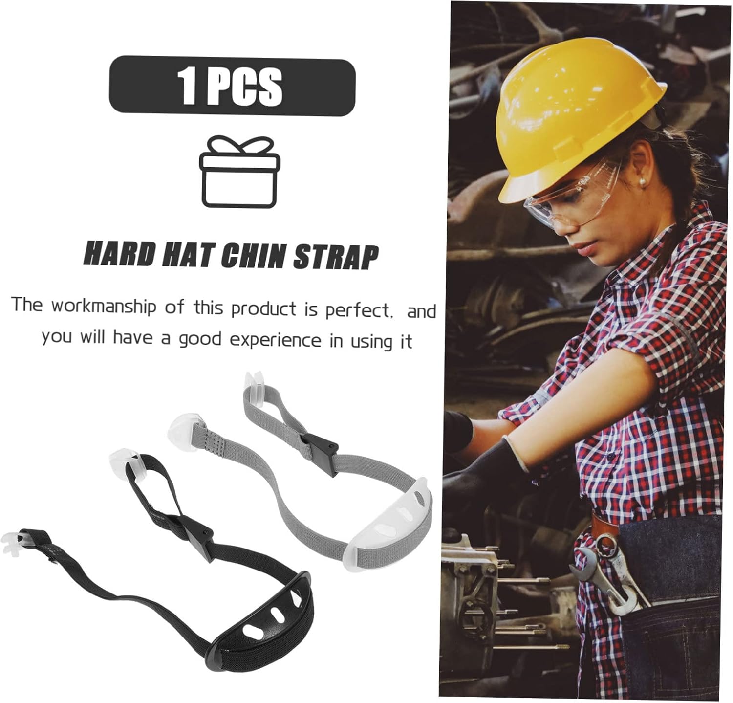 2pcs Safety Chin Strap for Hard Hat Adjustable High-durability Easy to Use Chin Protection Helmet Accessory