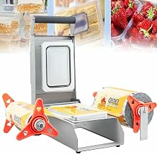 Manual Food Tray Sealer, Takeaway Box Hand Press Food Packaging Machine, Supermarket Stainless Steel Design, Fast and Even Heating