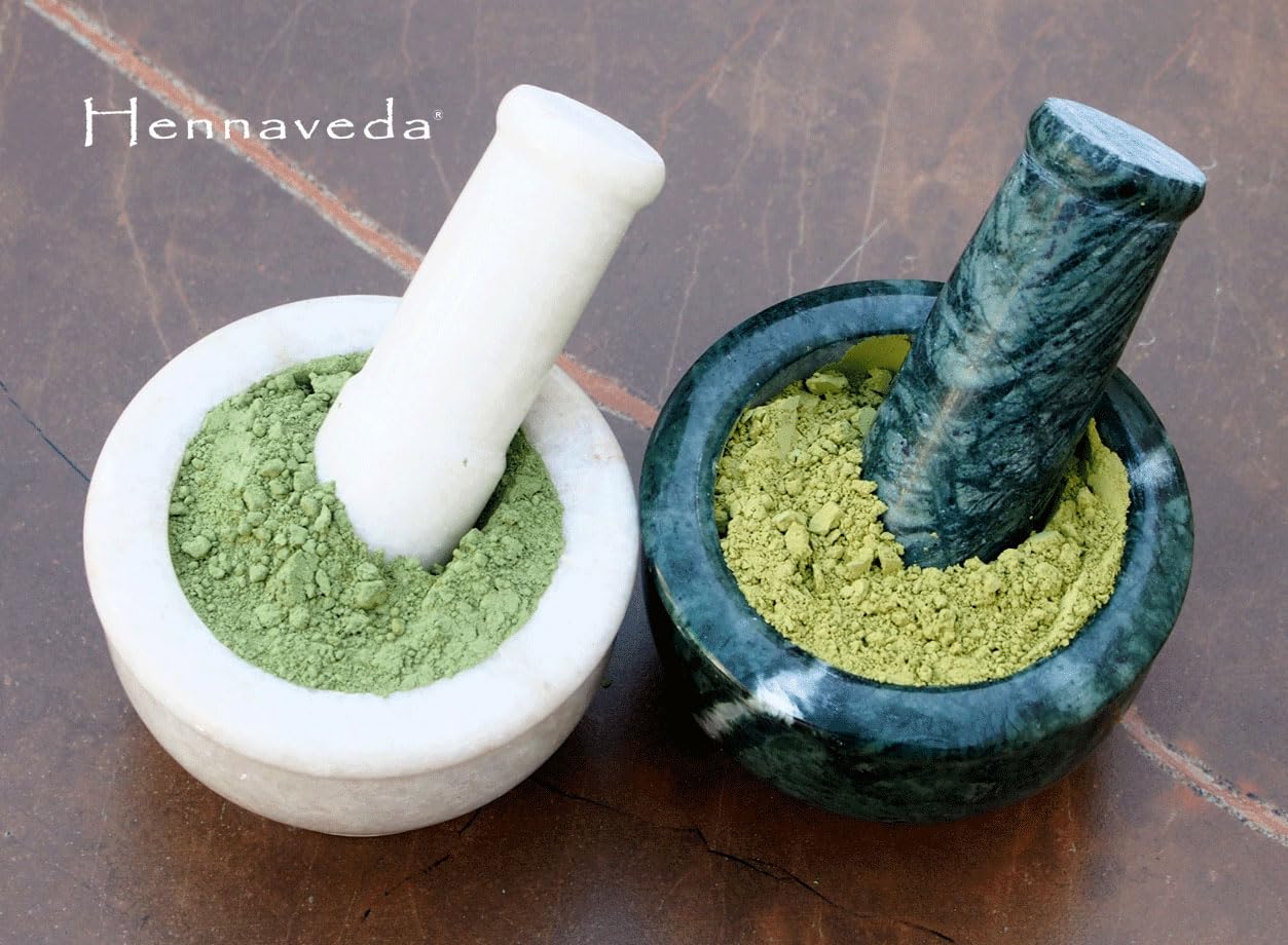 Hennaveda Hair Henna Powder & Indigo Powder, Hair Color Combo with Hair Dye Brush, Gloves and Shower Cap 200g, Henna with Geographical Indication (GI) tag "Sojat Mehndi" - Image 9