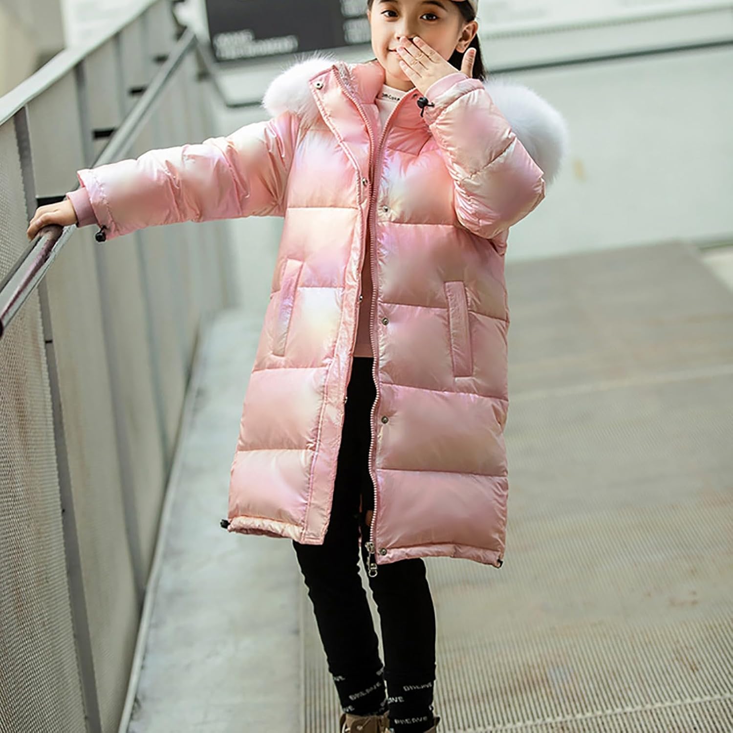 Boys Girls Long Parka Coats Winter Thick Quilted Insulated Puffer Jackets Kids Outdoor Waterproof Ski Down Outwear
