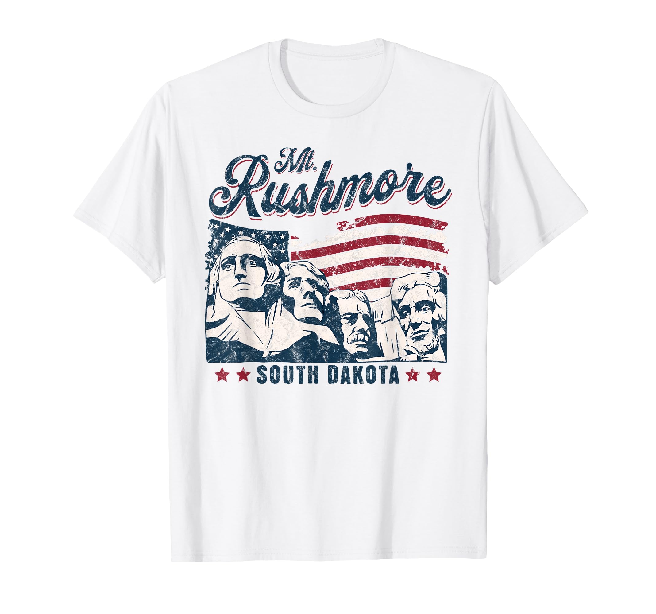 Mount Rushmore 4th of July Celebrating USA Flag mt Rushmore T-Shirt