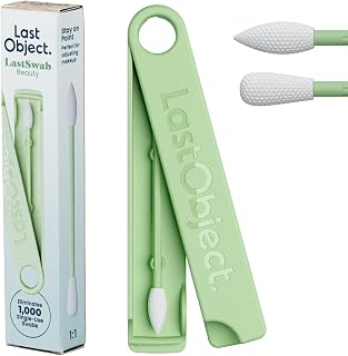 LastSwab® Wiederverwendbare Wattestäbchen für sanfte und umweltfreundliche Schönheitsroutinen – die nachhaltige Alternative zu Einweg-Q-Tipps – kein Abfall und leicht zu reinigen – kommt mit einem