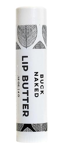 Buck Naked (sin perfume) Lip Butter - Aceites orgánicos prensados en frío y cera de abejas para calmar y proteger - Bálsamo labial hecho a mano en