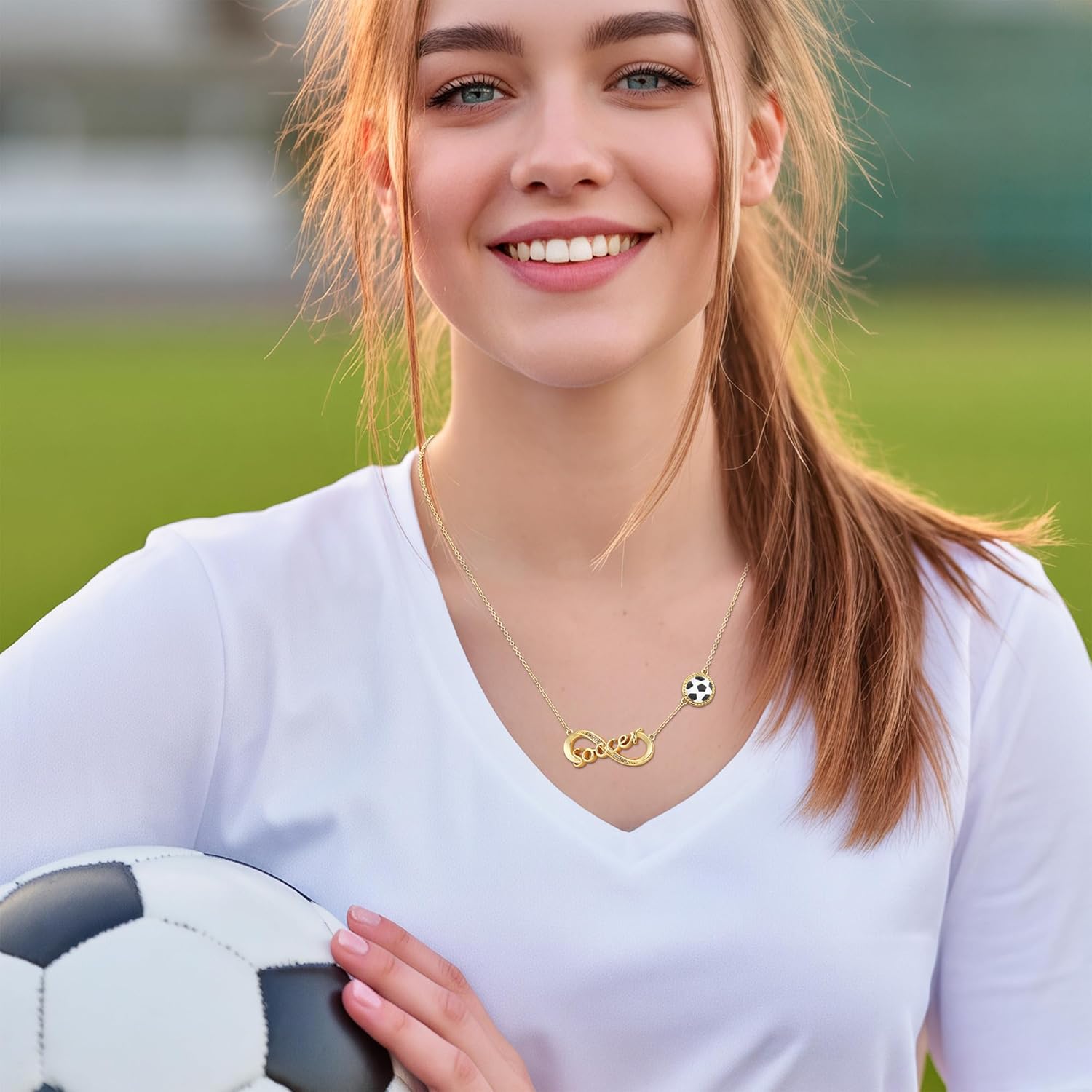 Softball/Football/Volleyball/Soccer/Basketball Necklace for Girls,Sports Accessories Jewelry Gifts for Teen Girls Players Fan Coach Team - Image 3