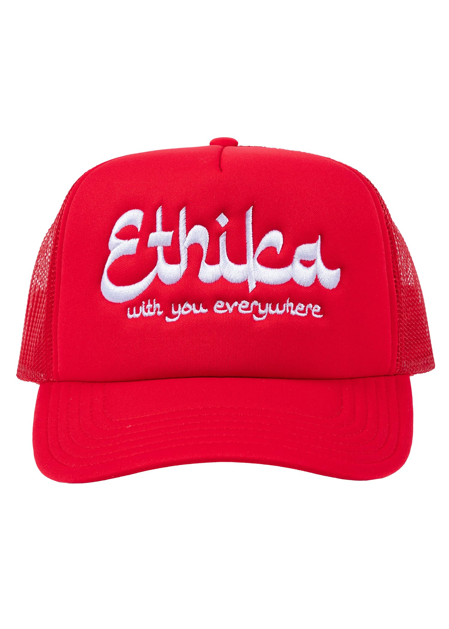 Ethika Trucker Hat Mesh Back Adjustable Snapback Streetwear Cap Trucker Hat - World Class Red