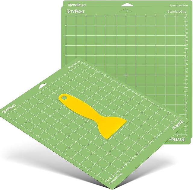 HTVRONT Standard Grip Cutting Mat for Cricut, 3 Pack Cutting Mat 12x12 for Cricut Explore Air 2/Air/One/Maker,Standard Grip Cutting Mats Replacement Accessories for Cricut