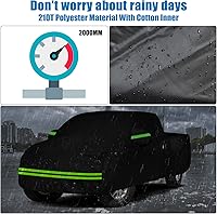 Vista 8 de Funda impermeable de repuesto para camioneta Nissan Frontier Crew Cab cama de 5 pies, 6 capas para todo tipo de clima, cubierta de camión con puerta