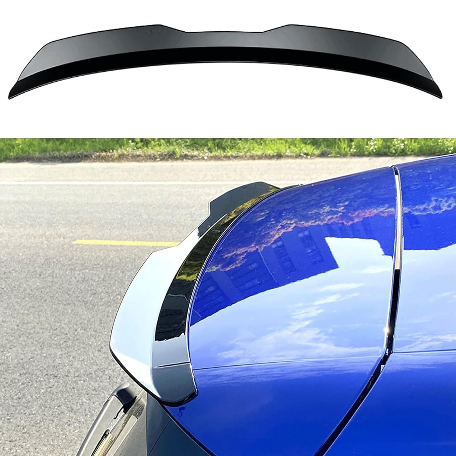 Spoiler für Opel Mokka X 2016 2017 2018 2019, Auto Heckspoiler Spoiler Robust Langlebig Verformt Sich Nicht Leicht Auto Tuning Styling Zubehör,Matt Black