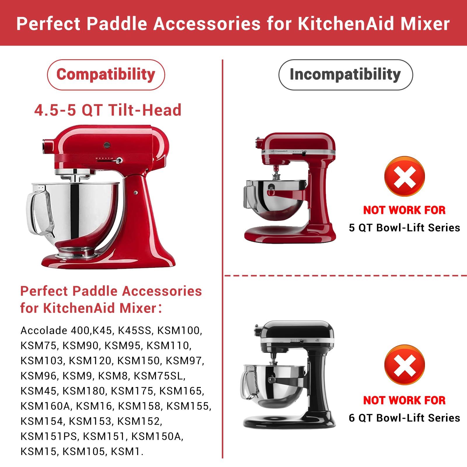 Amazon | KitchenAid用フレックスエッジビーター 4.5/5クォート チルト 