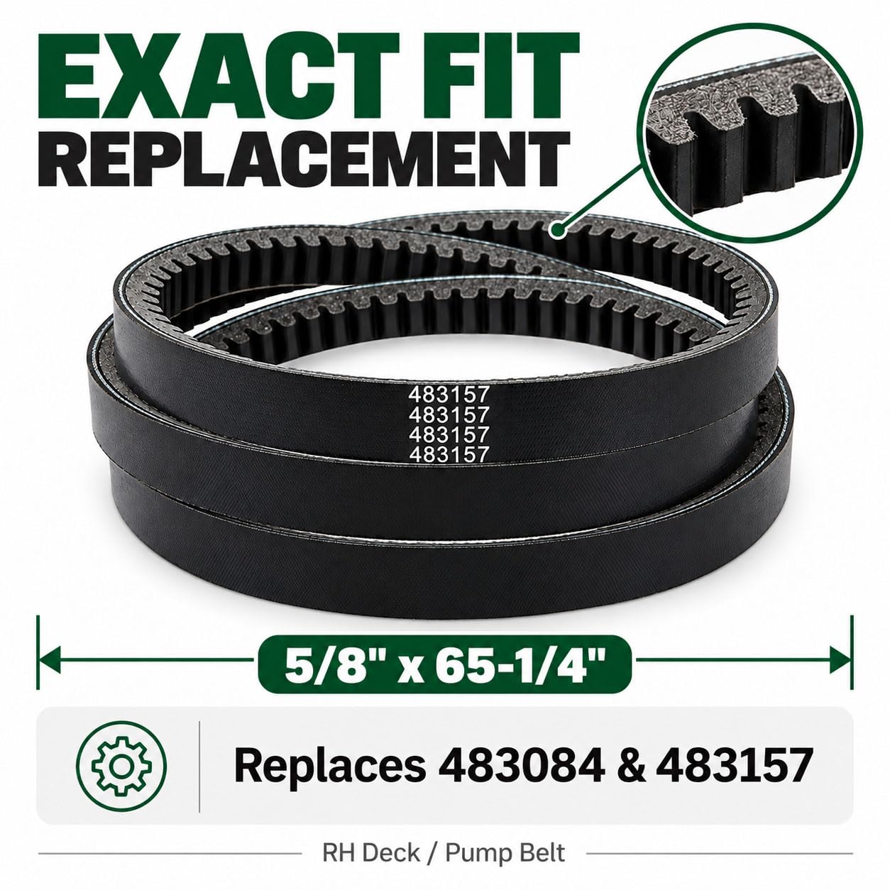 483157 483084 - Cinturón de cubierta compatible con Scag STC STWC SMWC 1.6
