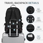 Travel Backpack, Large Laptop Backpack, Carry on Backpack Airline Approved Fits 17-inch Laptops for Travel Business