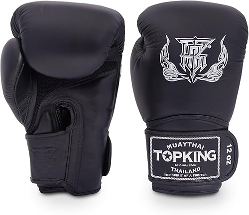 Miniatura 1 de Top King Super Air Guantes de cuero transpirables Muay Thai Guantes de boxeo para entrenamiento o sparring  8 onzas, 10 onzas, 12 onzas, 14 onzas,