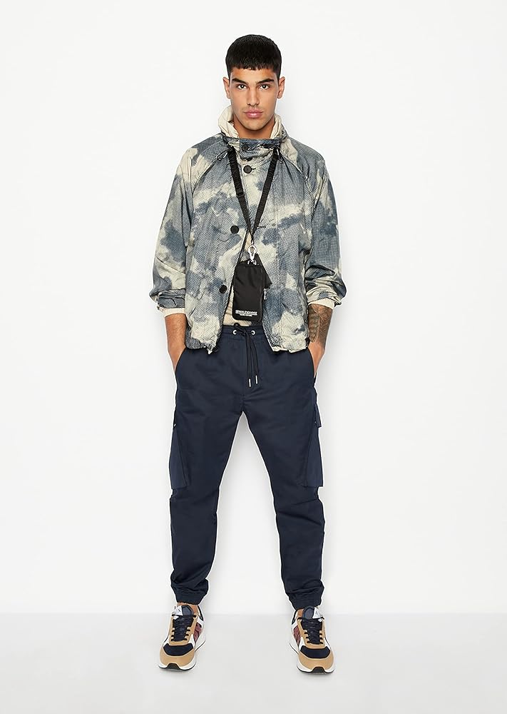 パンツ 00s Emporio Armani wide cargo tech pants Armani Exchange Men's Utility Pocket Woven Jogger Pant, 30