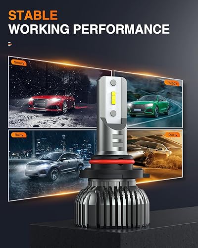 Miniatura 6 de GOOACC Bombillas LED 9005HB3, 300% más brillantes, superbrillantes, bombilla LED de repuesto halógena de 6000 K, blanco frío, Plug & Play, paquete