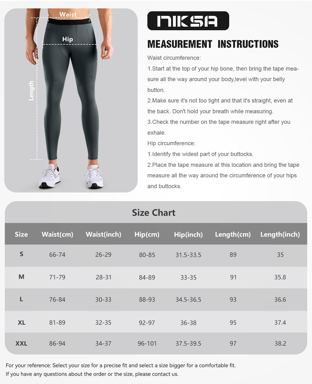 Niksa 2 Pièces Legging Sport Homme Collant Running Fitness Pantalon de Compression