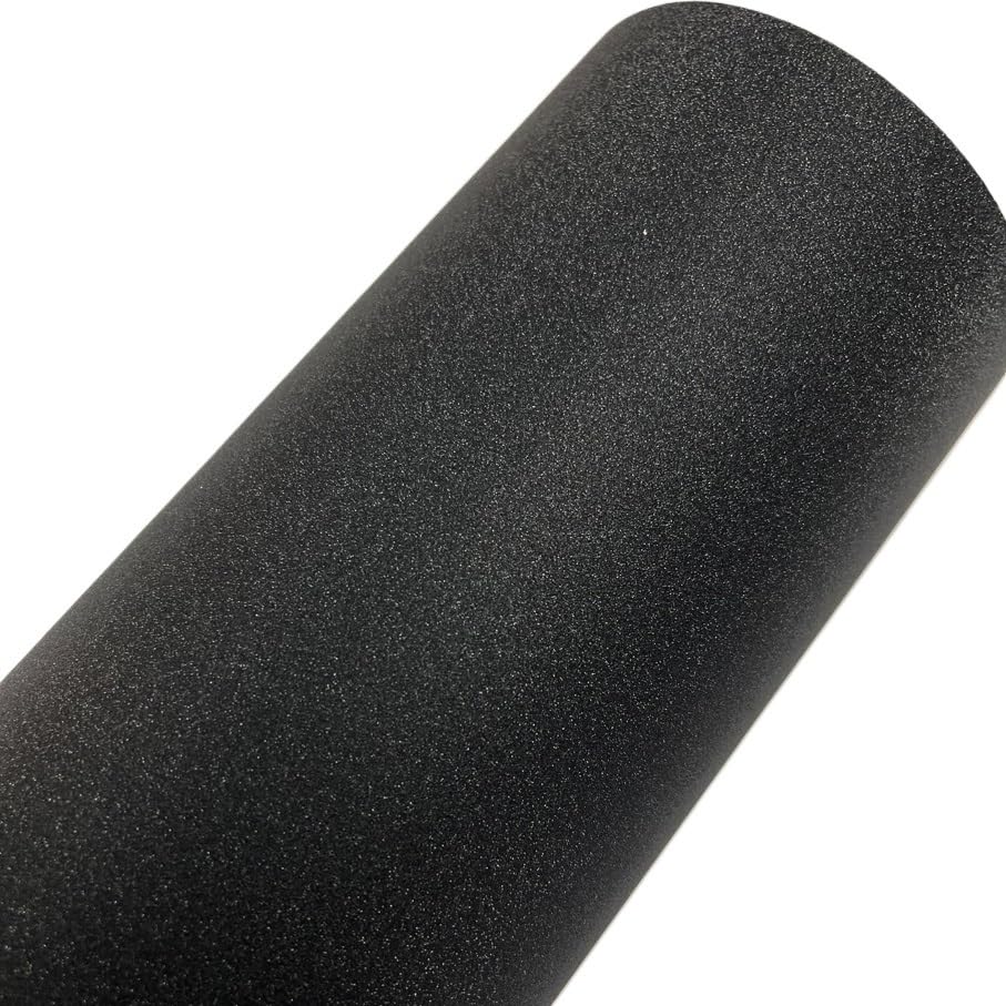 Film vinyle mat tout noir pailleté 50x200cm pour covering et wrapping auto