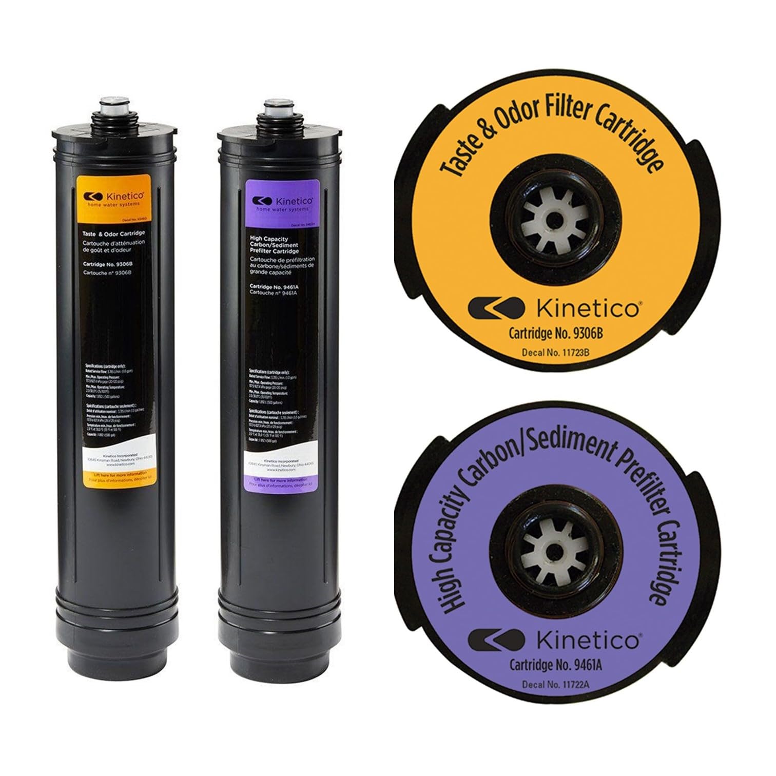 KINETICO K5 REVERSE OSMOSIS TASTE ODOR 9306B & CARBON SEDIMENT FILTER 9461A CARTRIDGE