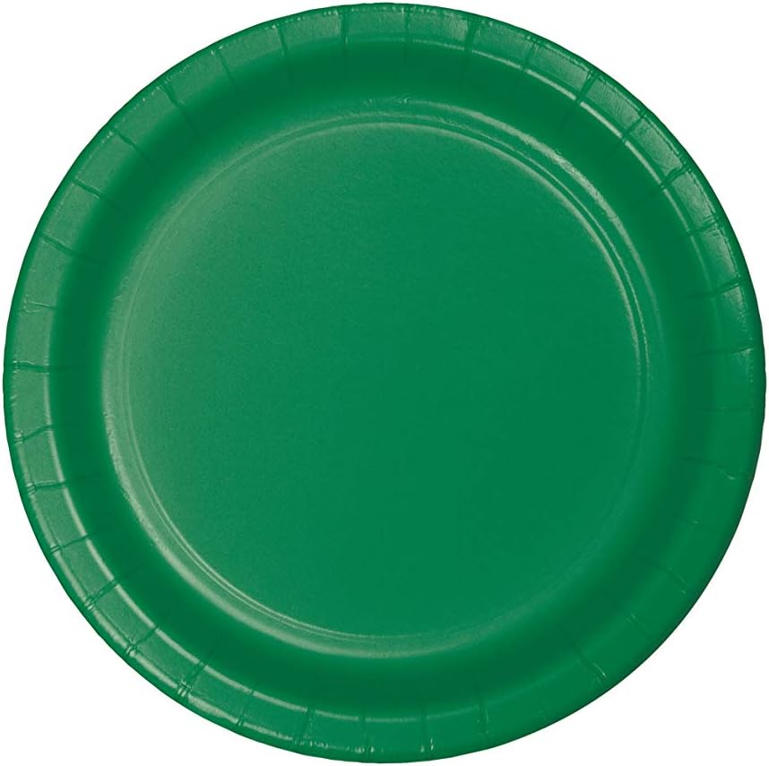 75-Count Value Pack Paper Dessert Plates, Emerald Green