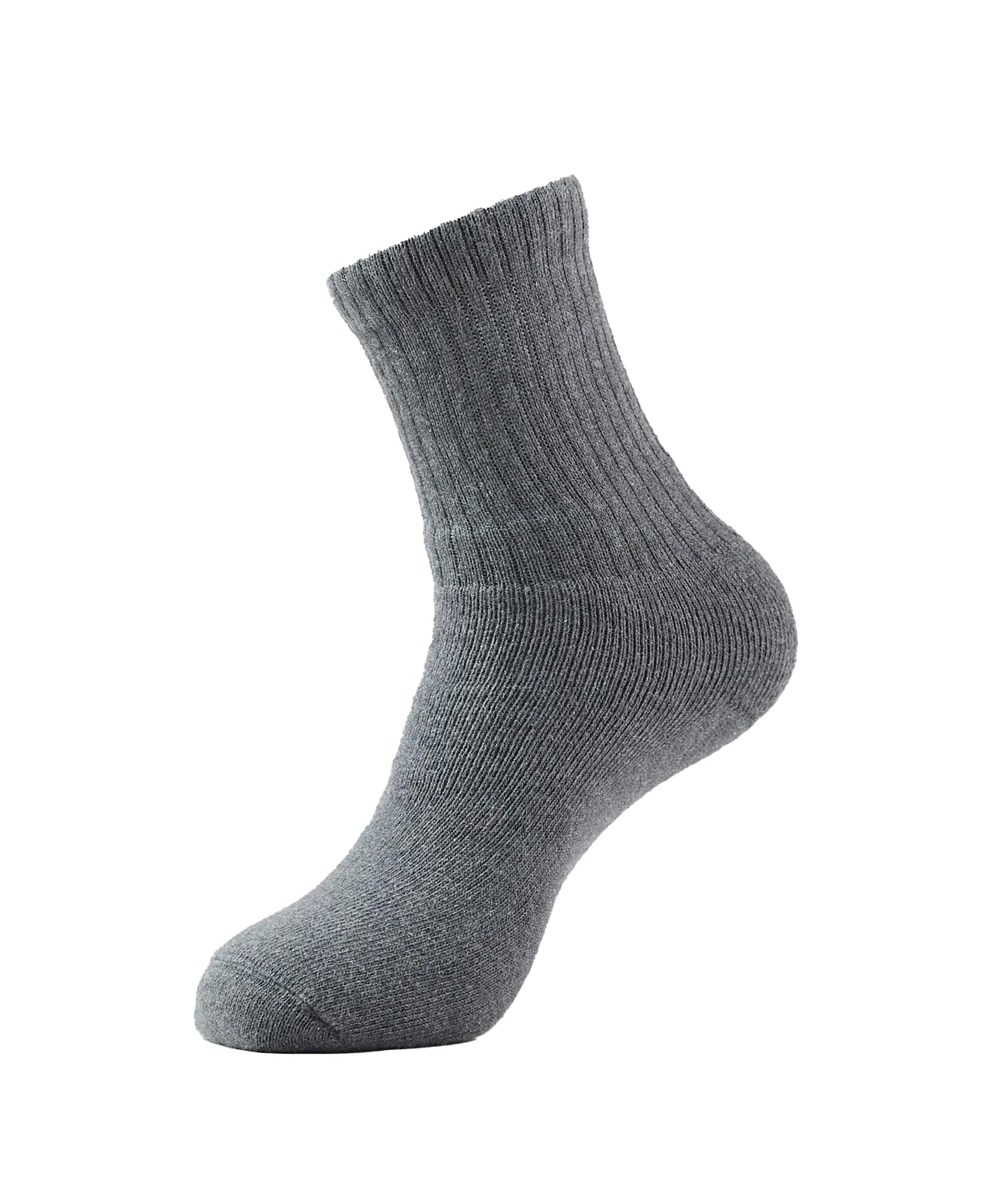 Men's Calf Length Sports Cotton Socks 7035_Charcoal Mel_Free Size-image-32