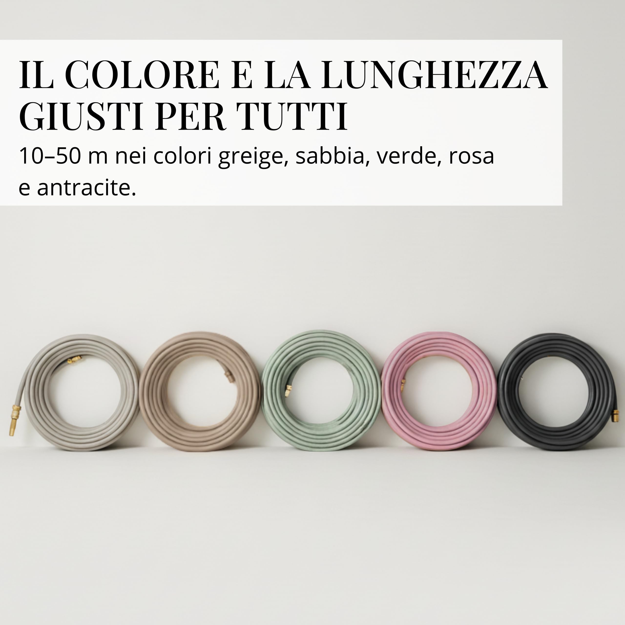 LIVLIG Tubo da Giardino 30m Design – Tubo Irrigazione Flessibile, 60% Riciclato, Resistente UV, Anti-Torsione, 1/2 Pollice, Rosa