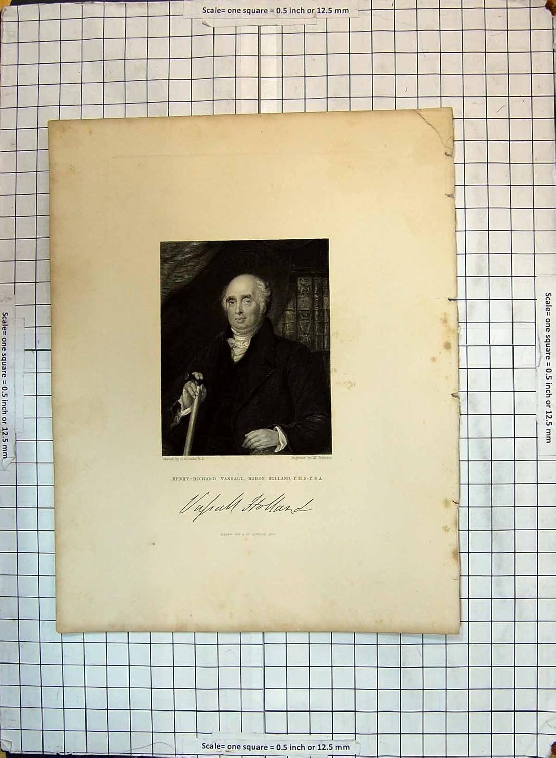 Amazon|肖像画のヘンリーリチャード Vassall の男爵のオランダ 1828 旧式な印刷物|アートワーク・ポスター オンライン通販