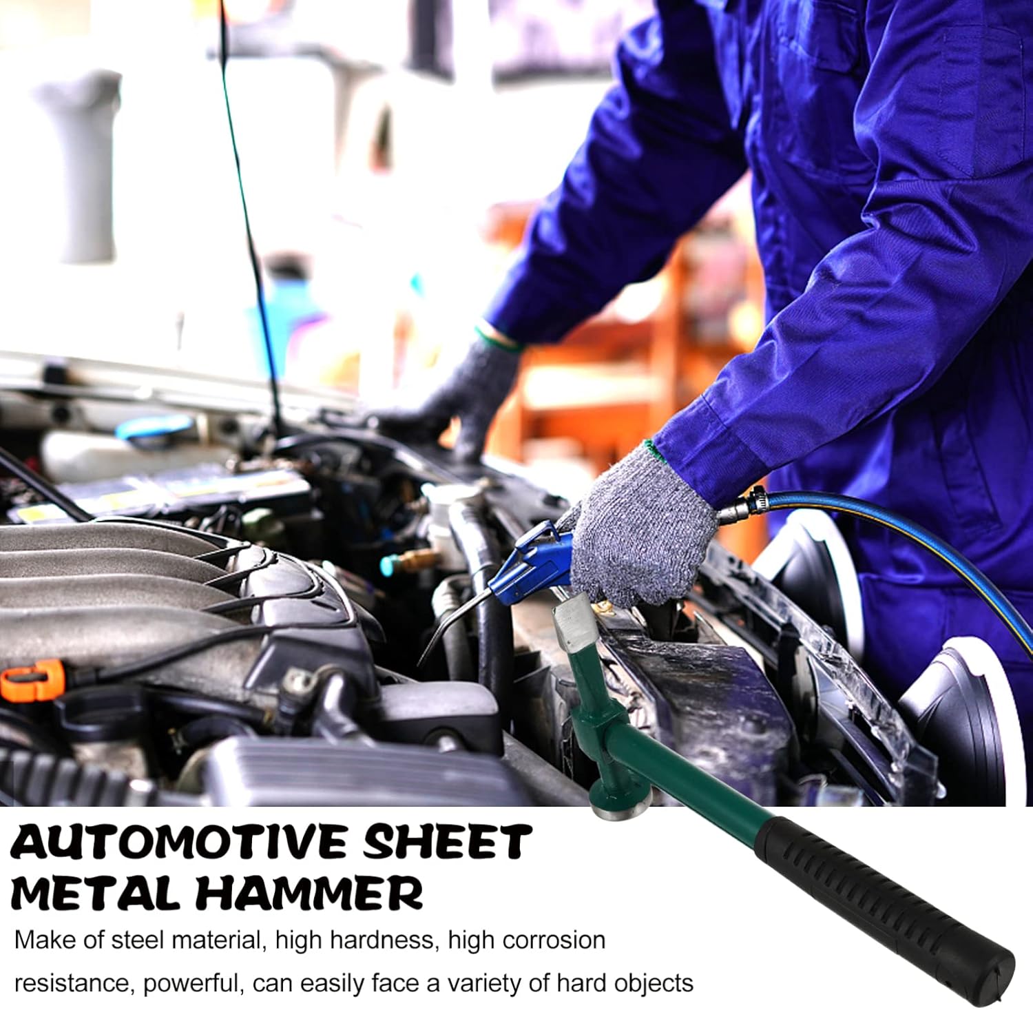 Metal Hammer Car Repair Tack Bulk Hammer High Impact Resistance Heat-treated Steel for Dent Repairing