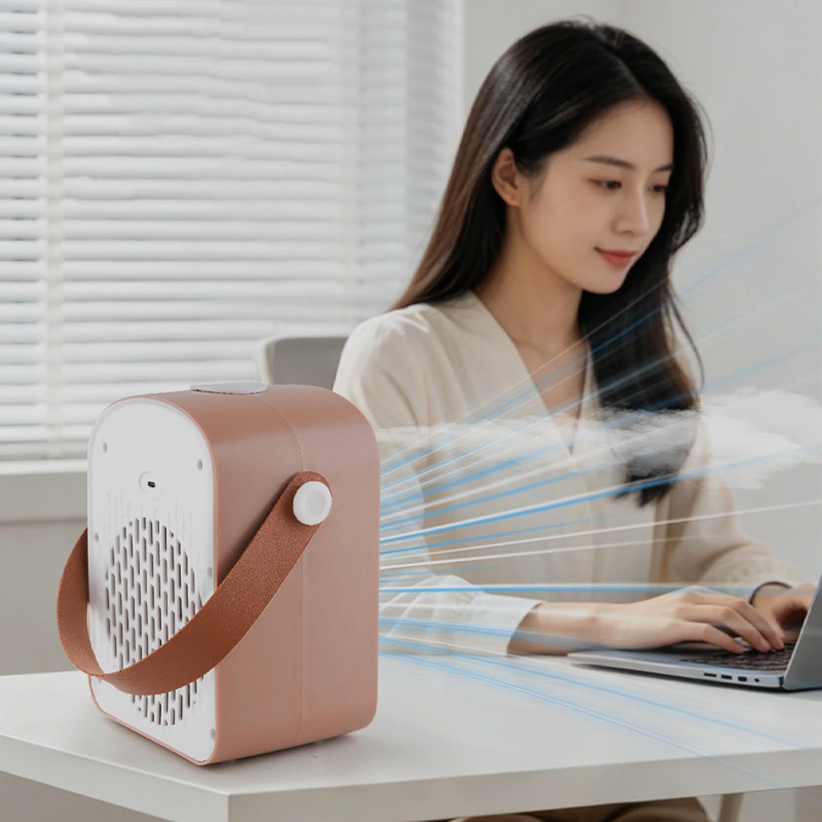 Generico Ventilatore Da Scrivania Senza Pale Nebulizzatore Ricaricabile | Ventilatore rinfrescante personale portatile Per Casa Dormitorio Viaggio All'aperto Campeggio Spiaggia Picnic