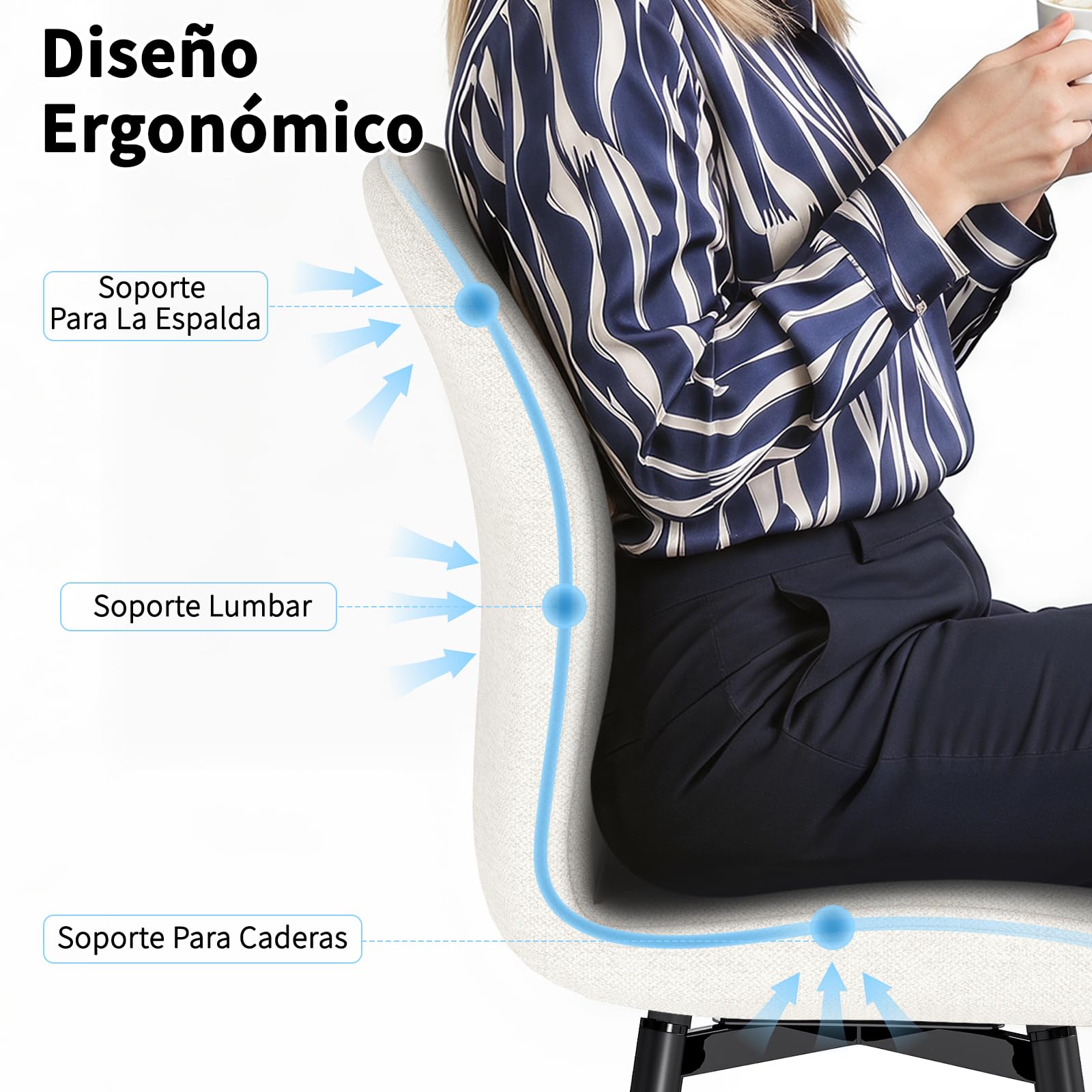 LEWE Juego de 2 Taburetes Altos de Bar, 75 cm Altura del Asiento, Giratorio 360° Sillas Altas de Cocina con Respaldo Acolchado de Tela, Metálica Reposapiés, para Bar, Comedor, Salón-Beige