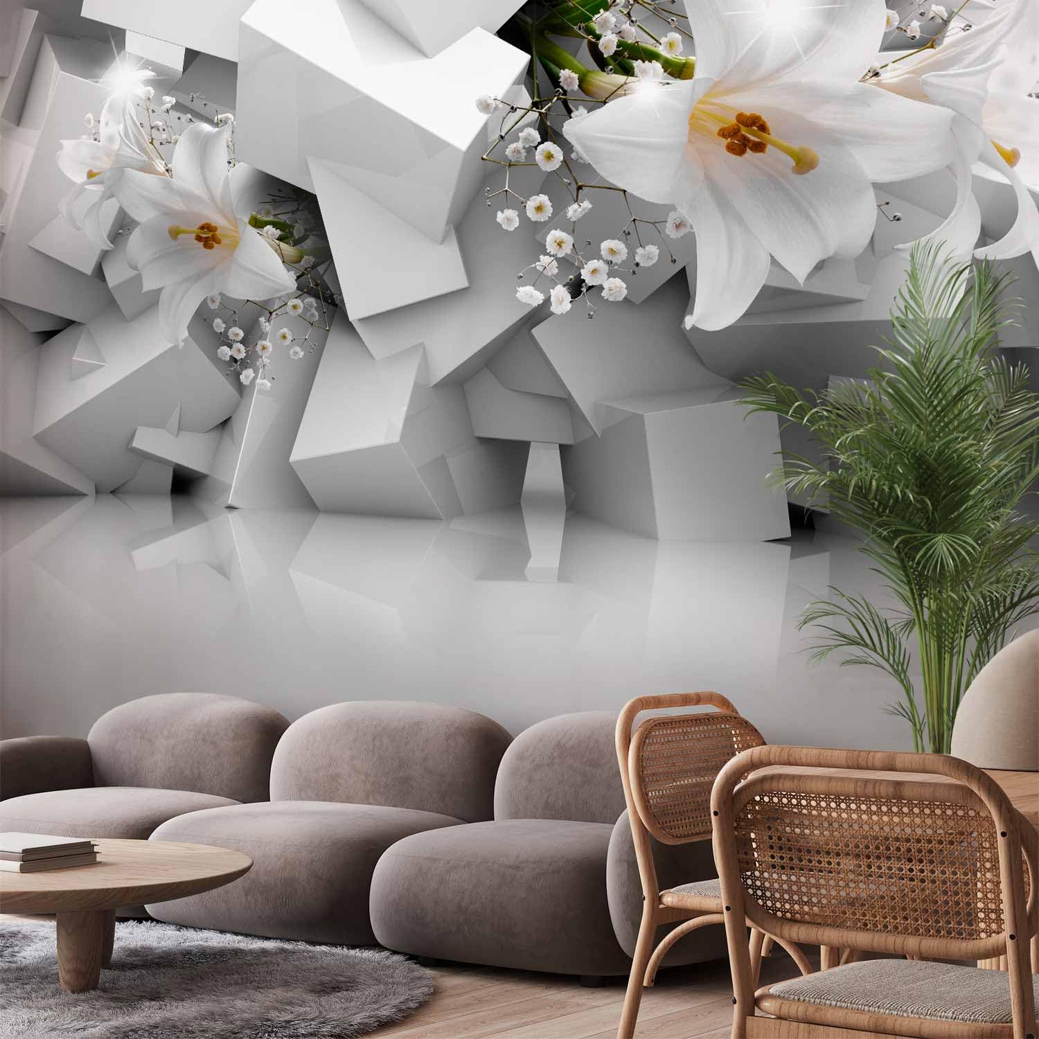 murando Fotomurales Flores Lirio 350x256 cm XXL Papel pintado | tejido no tejido Decoración de Pared decorativos Murales moderna de Diseno Fotográfico 3D