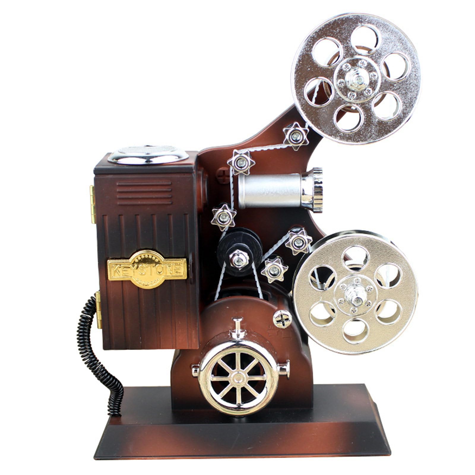 HDOYTXXM Movie Projector Music Box, Mechanism Wind Up Musical Theater Theme Party Decorations Wedding Birthday Gift Vintage Projector Music Hand Cranked Mechanism Musical Wedding Christmas Home Decor