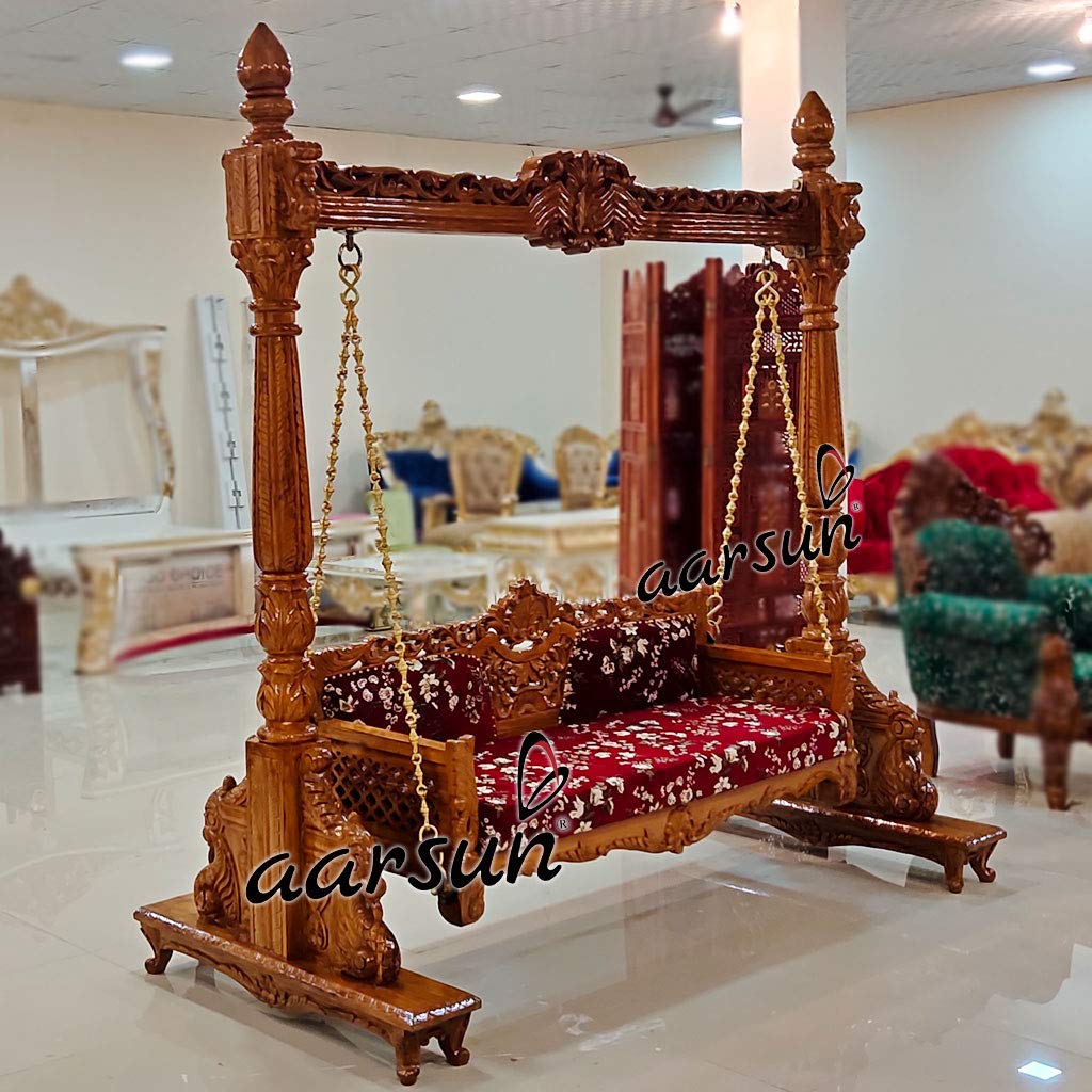 Aarsun Handcrafted Wooden Swings/Jhoola for Indoors