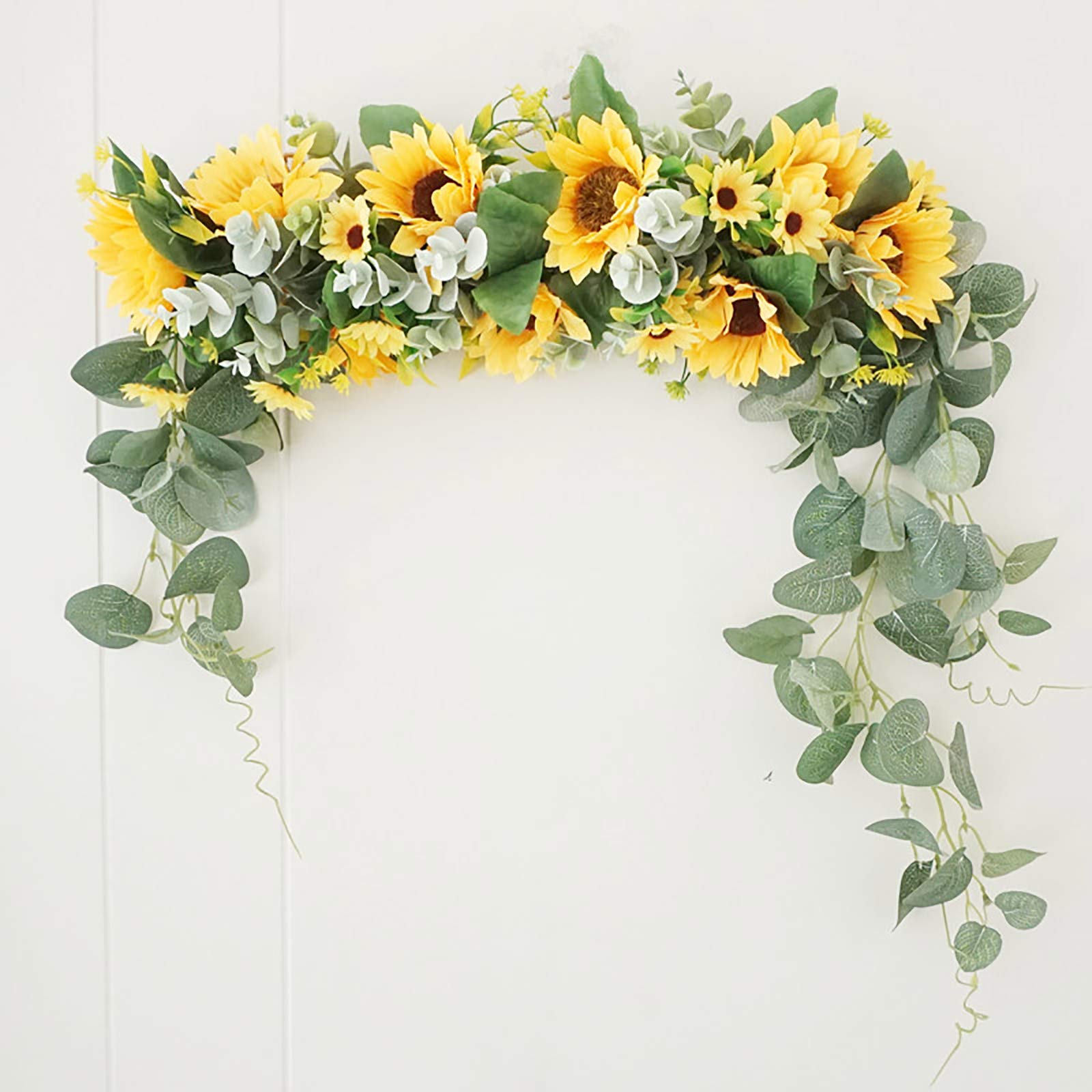 Amazon.com: RXMORI Artificial Sunflower Swag with Eucalyptus, 45cm 