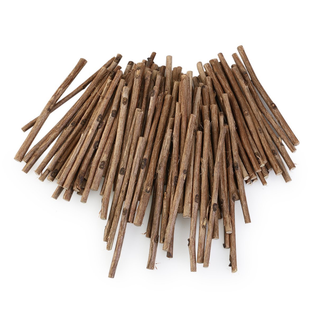 WINOMO 100pcs 0.3-0.5CM DIY Wooden Log Sticks Wooden Log Sticks for DIY Craft Wood Logs Crafting with Wood Log Sticks DIY Wood Logs for Projects Craft Sticks Wood Crafts(Wood Color)