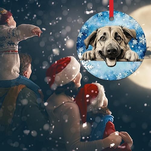 Miniatura 7 de WoGuangis Adornos de pastor de Anatolia para árbol de Navidad, pastor de Anatolia, lindo y divertido que mira al perro, cachorro, recuerdo de