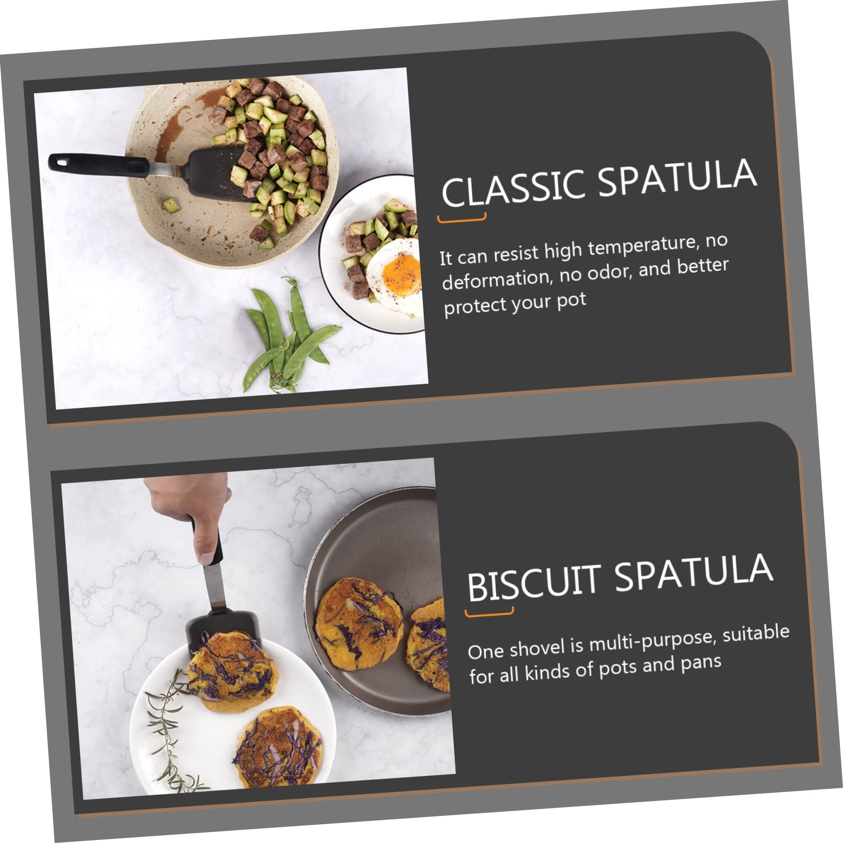 YARNOW 3pezzi Spatole in Silicone Per Wok Spatole Multiuso in Silicone Pala Antiaderente Per Cucinare Spatola in Per Friggere Bistecche Utensili Da Cucina Antiaderenti Per Appeso