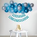 SpecialYou.in Blue Theme For Birthday Decoration Items Kit For Boys With Pastel Blue&White Balloons For Decoration, Decoration, Happy Birthday Paper, Birthday Decoration Kit- 63 Items,63 pcs gallery image