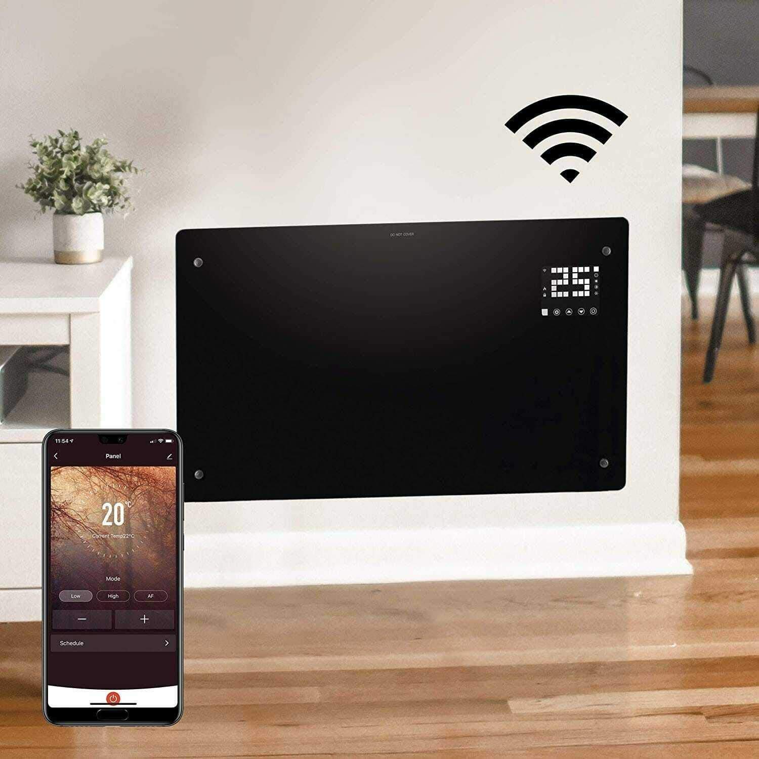 Buy Devola WiFi Enabled Electric Glass Panel Heater 24 Hour 7 Day Digital Timer With Thermostat Buy Devola WiFi Enabled Electric Glass Panel Heater 24 Hour 7 Day Digital Timer With Thermostat
