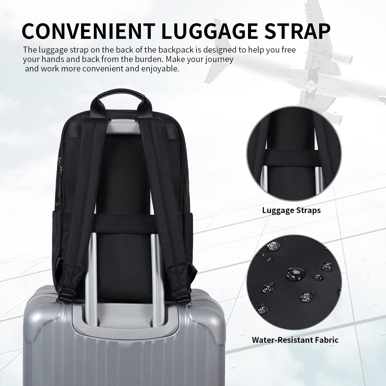 GOLF SUPAGS Zaino per Laptop per Donna Zaino Casual da Lavoro Viaggio per Insegnante Dottore Infermiera Borsa per Laptop