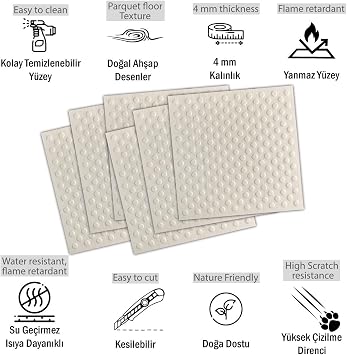 Tink 3 Boyutlu Duvar Paneli Kabartmalı Puantiye Desenli Pvc 41x41 cm/ 6 Adet /1 m²