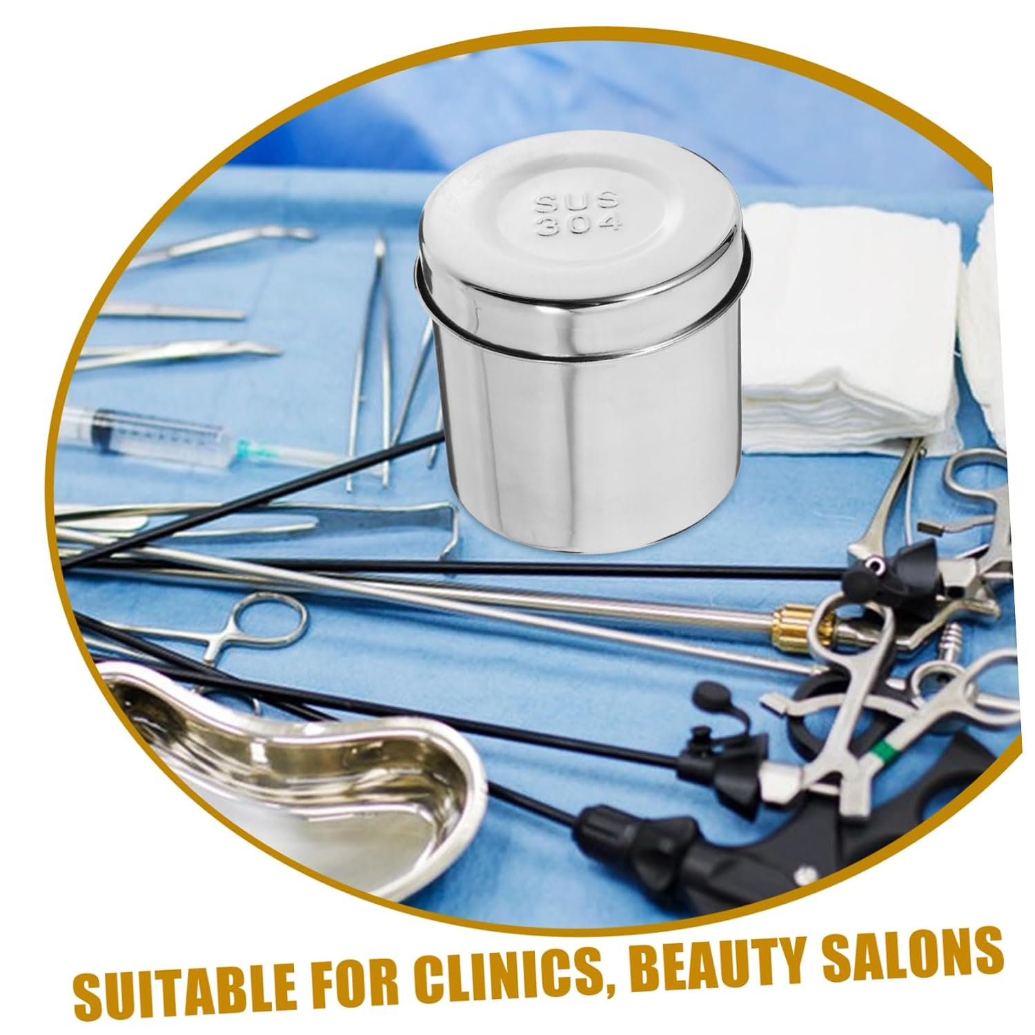 Inoxidable Multipurpose Stainless Steel Dressing Jar Easy to Clean Storage Jar
