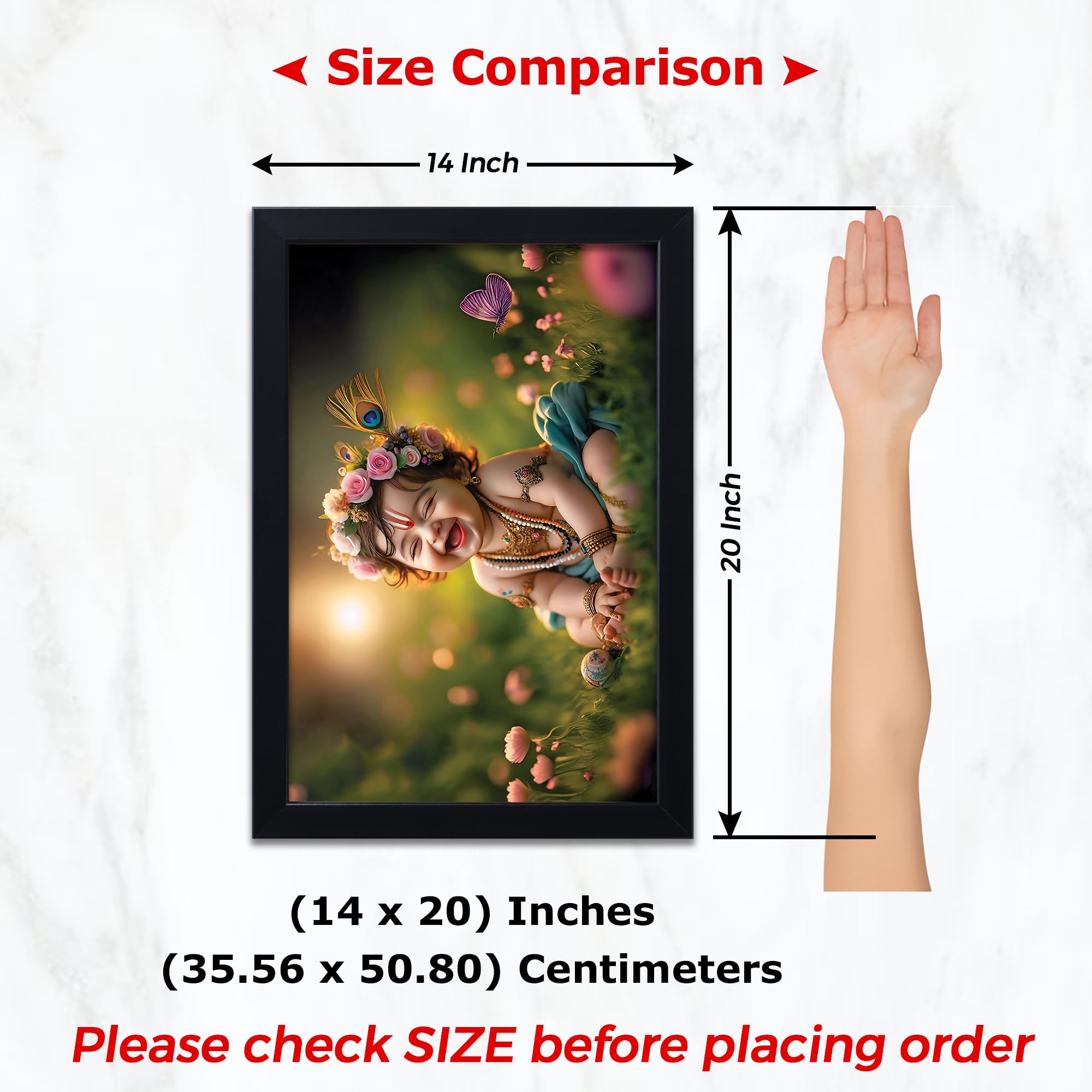 Baby Krishna Photo Frame - Kanha Ji Gift -2
