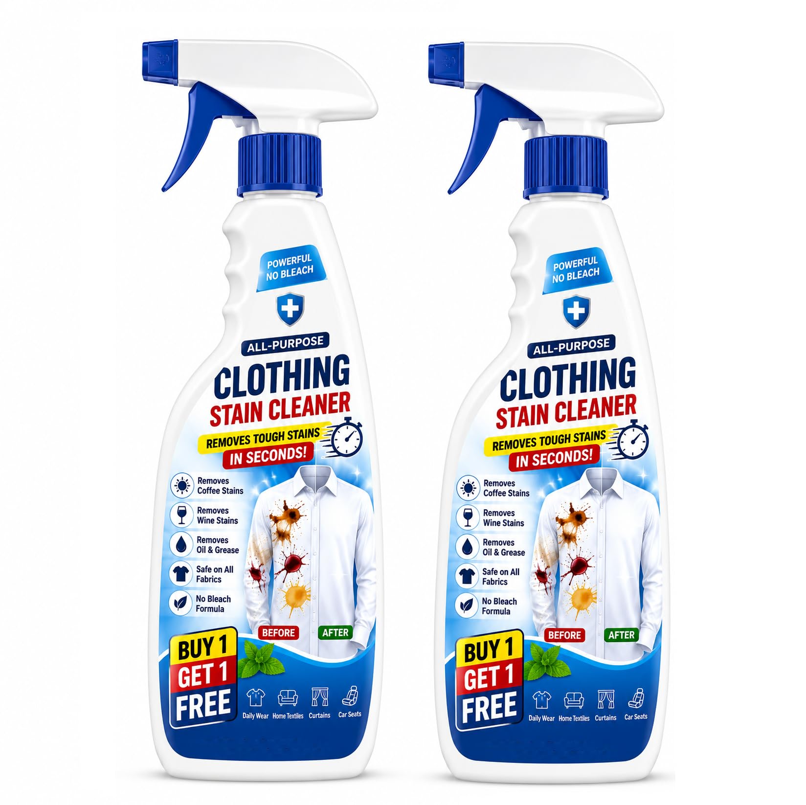 Clothing Stain Remover Spray 200ml, Multi-Purpose Fabric Cleaner, Pack 2-image-8