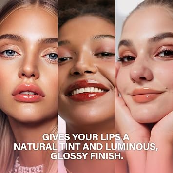 RIHAKO Glossy Lip Balm & Lip Gloss Set Hydrating Lip Butter Balms For Smooth, Soft Lips Nourishing, Long-Lasting Moisture Vanilla, Coffee, Mint, Berry & Pink Sugar,Women's Day Gifts For Women