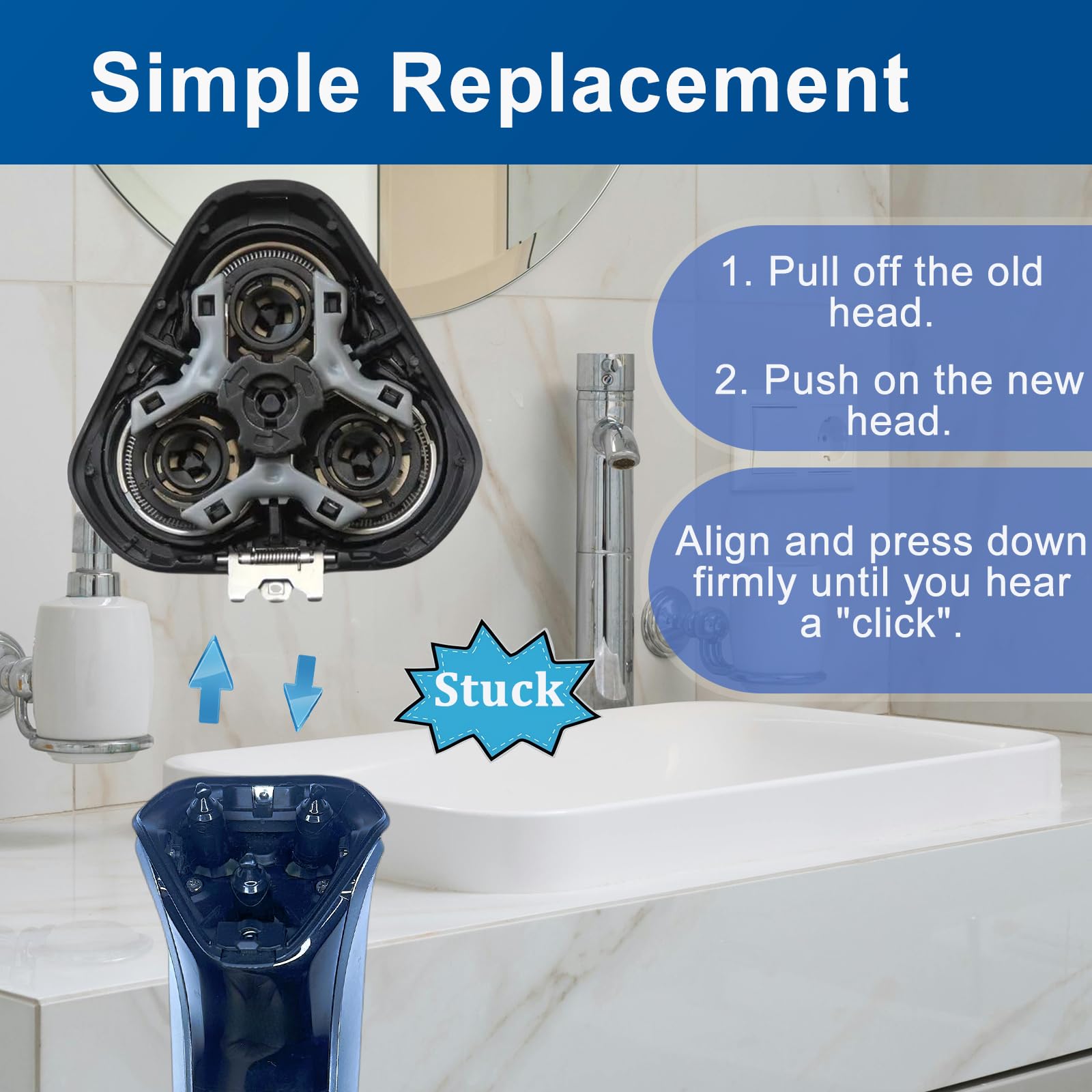 S3000 Replacement Head for Philips Norelco Series 3000 Shavers